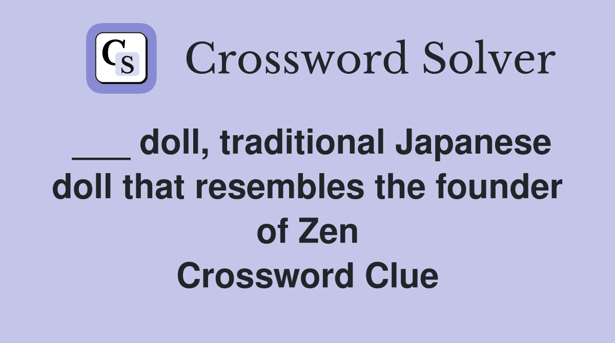 doll, traditional Japanese doll that resembles the founder of Zen